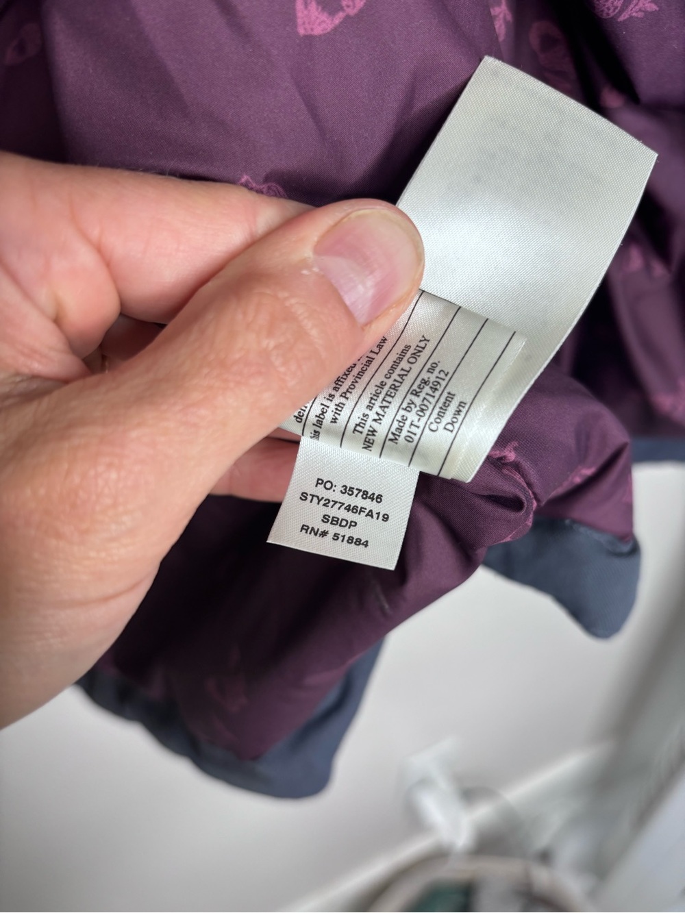 Patagonia Hooded Bivy Down Vest Gray Purple Size XL EUC - Picture 8 of 9